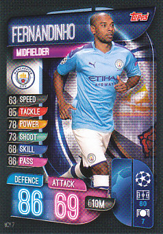 Fernandinho Manchester City 2019/20 Topps Match Attax CL #MCY7